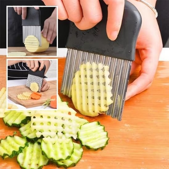 Coupe‑légume compact utilisé pour râper du chou sur une surface de decoupe.