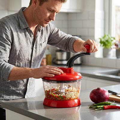 Hachoir coupe‑ utilisé pour préparer des légumes en petits morceaux