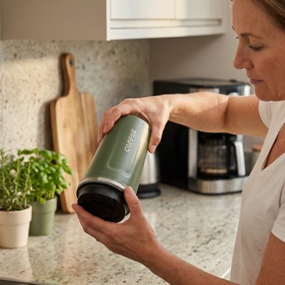 une-femme-buvant-dans-Mug-isotherme